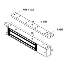 280Kg單門標(biāo)準(zhǔn)磁力鎖